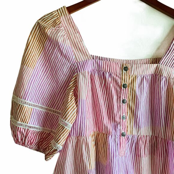 Anthropologie Maeve Size XS Gable Tiered Tunic Top - Picture 4 of 9